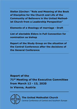 Report of the 71St Meeting of the Executive Committee from March 12 - 13, 2020 in Vienna, Austria