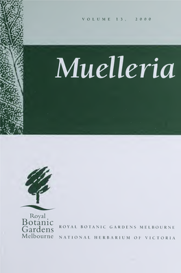 Muelleria : an Australian Journal of Botany