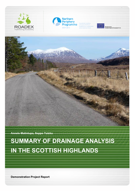 Summary of Drainage Analysis in the Scottish Highlands (2012)