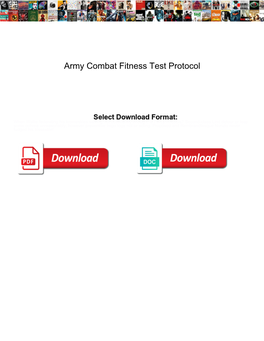 Army Combat Fitness Test Protocol