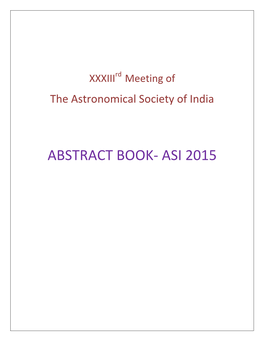 ASI 2015 Abstract Book