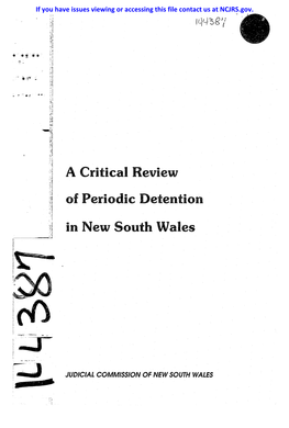 A Critical Review of Periodic Detention in New South Wales