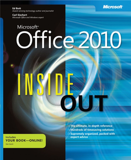 Microsoft Office 2010 Inside out Ebook