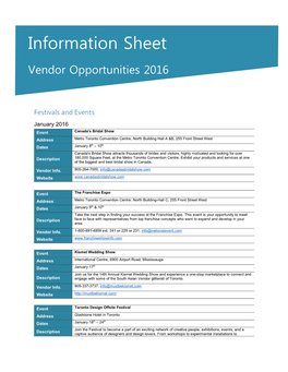 Information Sheet