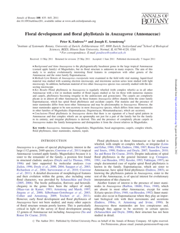 Floral Development and Floral Phyllotaxis in Anaxagorea