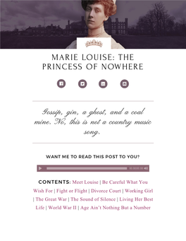 Marie Louise: the Princess of Nowhere