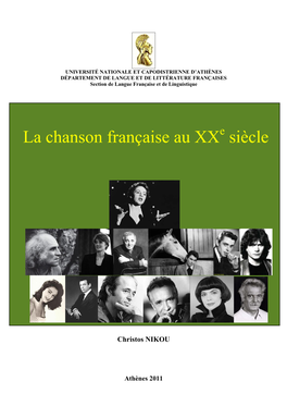 La Chanson Française Au XX Siècle