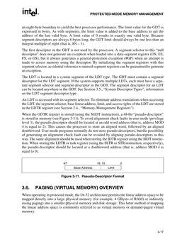 3.6. Paging (Virtual Memory) Overview