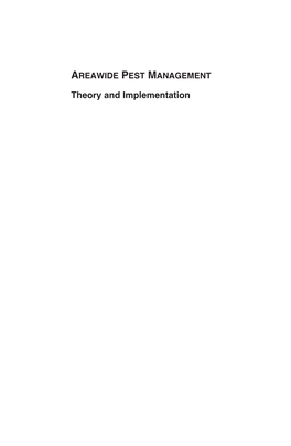 AREAWIDE PEST MANAGEMENT Theory and Implementation