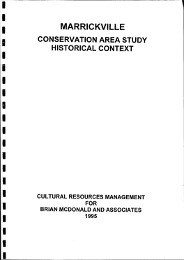 Conservation Area Study Historical Context I 'I' I I I I I I I I 'I