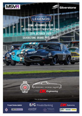 Royal Automobile Club Historic Tourist Trophy Meeting 25Th October 2020 Silverstone Grand Prix Circuit