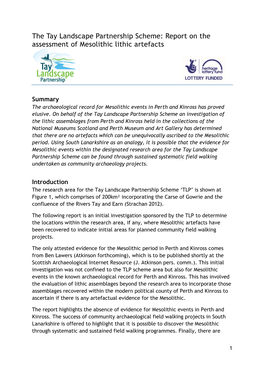 Tay Landscape Partnership Scheme Report