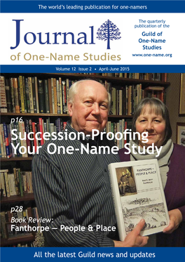 Succession-Proofing Your One-Name Study