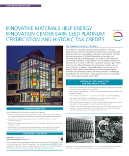 Innovative Materials Help Energy Innovation Center