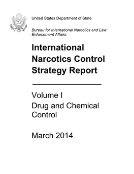 International Narcotics Control Strategy Report