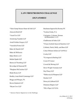 Law Firm Pro Bono Challenge