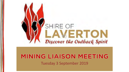 2019 Mining Liaison Meeting