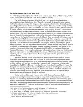 The Saffir-Simpson Hurricane Wind Scale the Saffir-Simpson