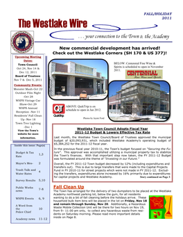 November 2009 Newsletter