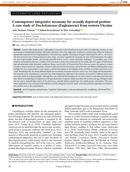 A Case Study of Trachelomonas (Euglenaceae)