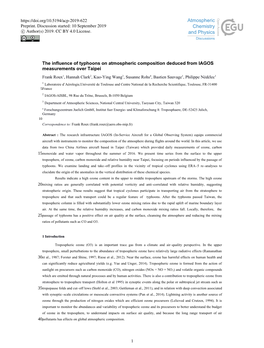 The Influence of Typhoons on Atmospheric