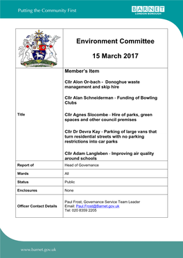 Environment Committee 15 March 2017