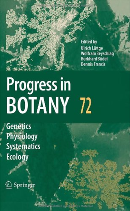 Progress in Botany 72 Editors Prof