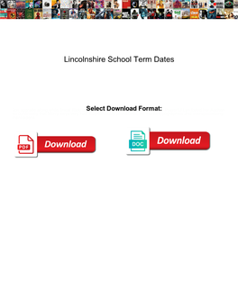 Lincolnshire School Term Dates