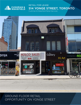 514 Yonge Street Retail.Indd