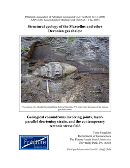 151. Engelder T., 2008, Structural Geology of the Marcellus and Other