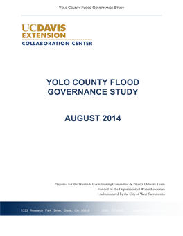 Yolo County Flood Governance Study