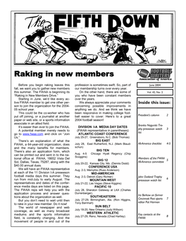 June 2004 Fall, We Want You to Gather New Members Our Membership Turns Over Every Year