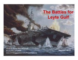 The Battles for Leyte Gulf