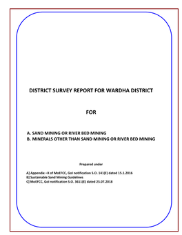 District Survey Report for Wardha District