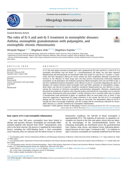 Asthma, Eosinophilic Granulomatosis with Polyangiitis, and Eosinophilic Chronic Rhinosinusitis