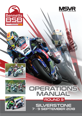 Operations Manual Round 9 Silverstone 7 - 9 September 2018