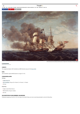 USS Constitution Fights HMS Guerriere