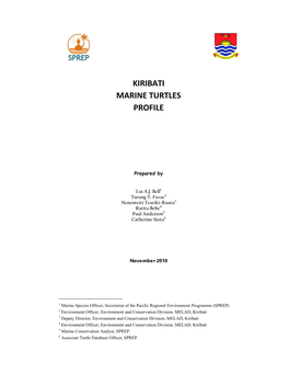 Kiribati Marine Turtles Profile