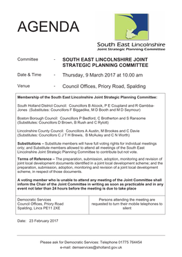 (Public Pack)Agenda Document for South East Lincolnshire Joint