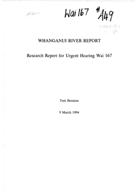 Whanganui River Report
