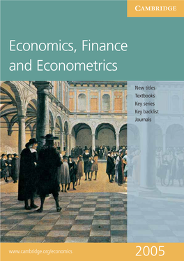 Economics, Finance and Econometrics