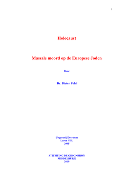 Holocaust Massale Moord Op De Europese Joden