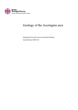 Geology of the Accrington Area