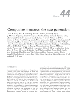 Compositae Metatrees: the Next Generation Vicki A