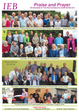 Praise and Prayer IEB the MAGAZINE of the IRISH EVANGELISTIC BAND WINTER 2018