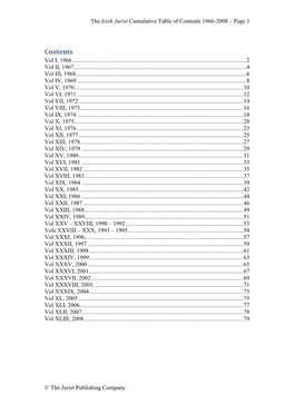 Contents 1966-2008 – Page 1