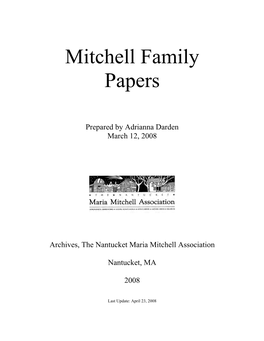 Maria Mitchell Papers