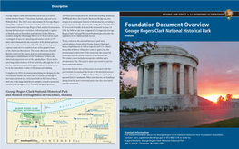Foundation Document Overview, George Rogers Clark National