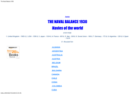 The Naval Balance 1930