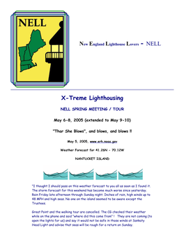 2005 Spring Trip X-Treme Nantucket, MA